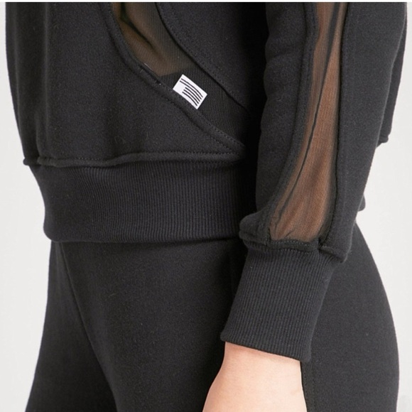 GOOD AMERICAN Mesh Sweatshirt Pullover Sweater Top - Picture 5 of 13